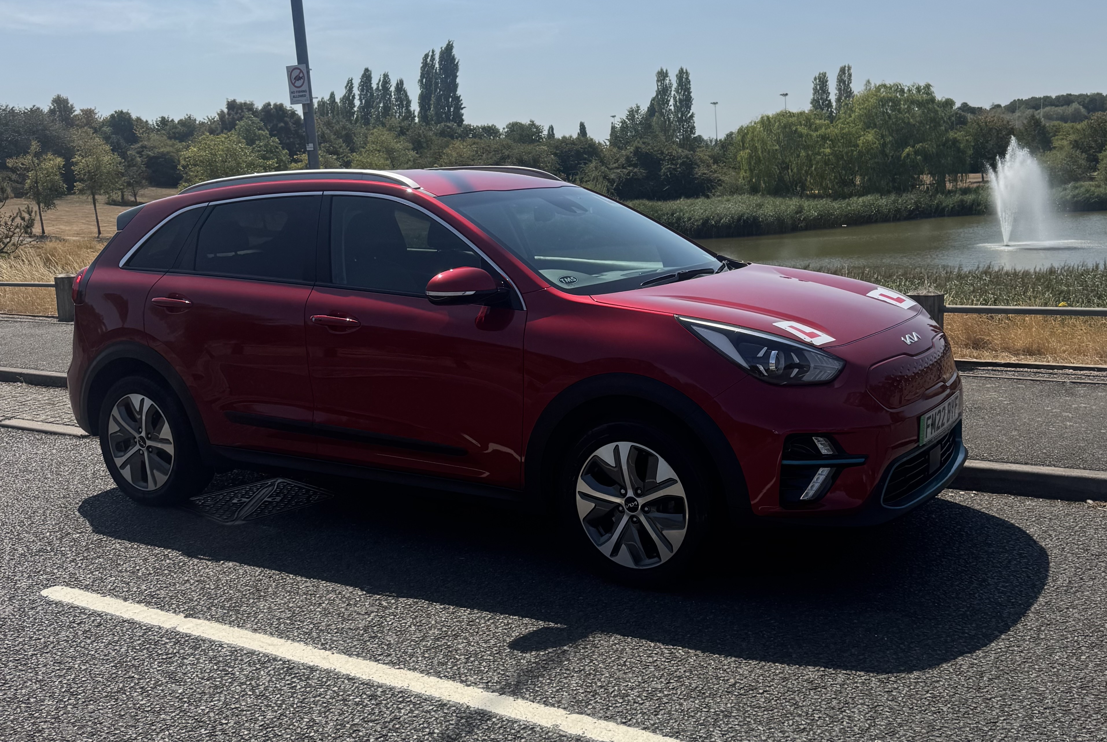 Kia E-Niro electric vehicle used for automatic driving lessons with Trevor Kia E-Niro electric vehicle used for automatic driving lessons with Trevor